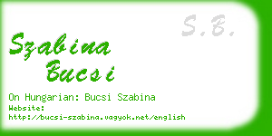 szabina bucsi business card